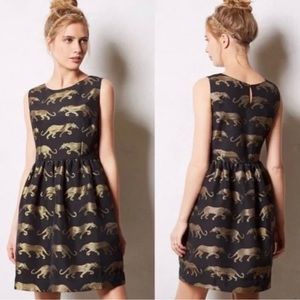 Anthropologie Eyedoll Gold Noir Panther